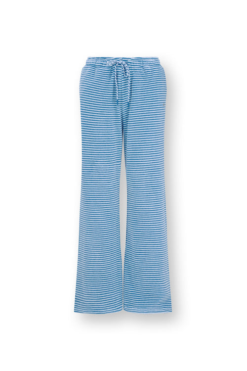 Pip Studio - Britta Pyjamabroek - Dames - Little Sumo Stripe - Blauw - XL