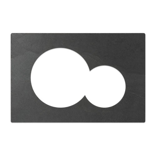 Decoplates wc paneel front, rechthoekig liggend - zwart - 24.6x16.4cm - vtwonen shop