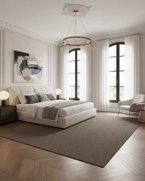 AFK Living vloerkleed Mono - Vloerkleed met getextureerd schapenvacht-effect - kastanje - 160x230 cm