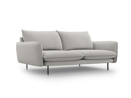 Cosmopolitan Design Bank Vienna 3-zits, structurele stof, lichtgrijs - 92x200x95cm