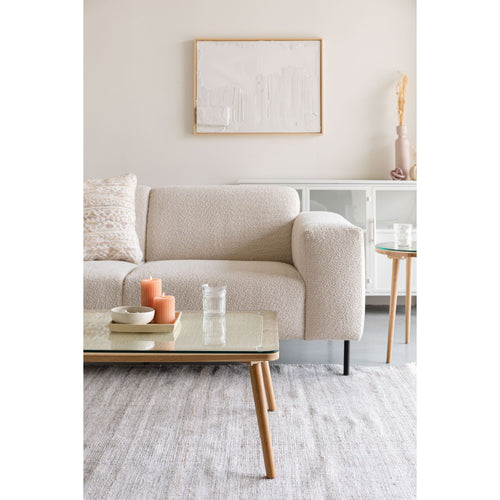 Housecraft Living Haru Salontafel Rond Glas/ Hout 120x60 cm Naturel - vtwonen shop