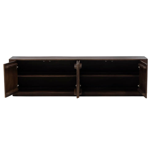 Giga Meubel Tv-Meubel Finn - Donkerbruin Hout - 200x40x55cm - vtwonen shop