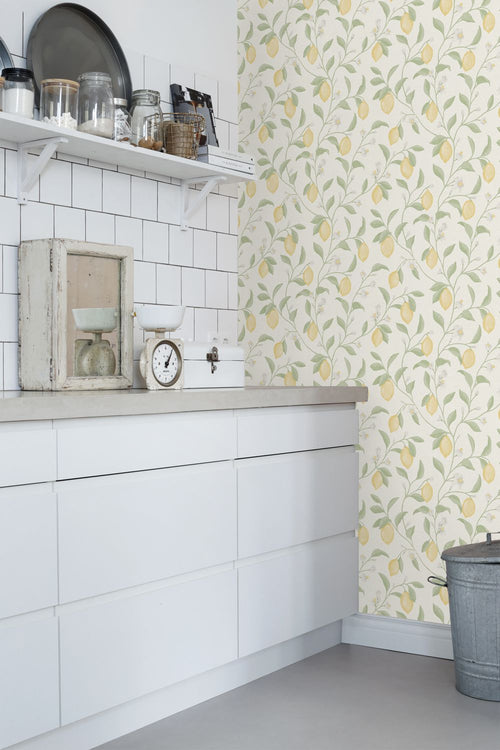 Sanders & Sanders behang fruit groen en geel - 53 cm x 10 m - 641014