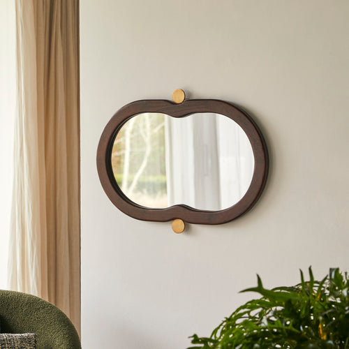 Tikamoon Spiegel in mindi 80 x 50 cm - Bruin - vtwonen shop