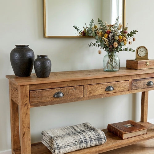 Raw materials sidetable Farmwood -  3 lades - FSC-gerecycled hout