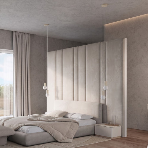 Sollux Lighting Hanglamp HALO 2P beige - 15x15x120cm