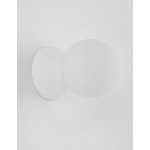 Merano Inuvik Wandlamp Wit Gips, Opaalglas LED G9