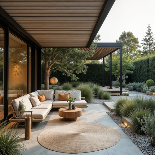 Mrcarpet Rond Jute Buitenkleed Outdoor Breeze Naturel 200cm - vtwonen shop