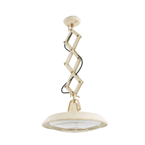 Faro Plec - LED 1 Light Verstelbare Outdoor Dome Plafond Hanglamp Gebroken Wit IP44