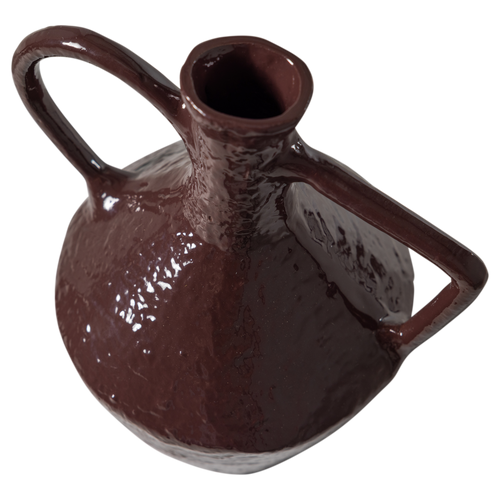WOOOD vaas Ryla - Metaal - Mokkabruin - 22x19x15