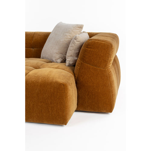 Dutchbone Hodge Bank met Chaise Longue Rechts Okergeel