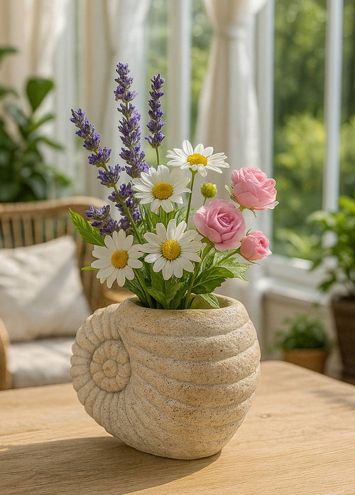 Mauro Ferretti schelpvaas - 33x19x23 cm - beige