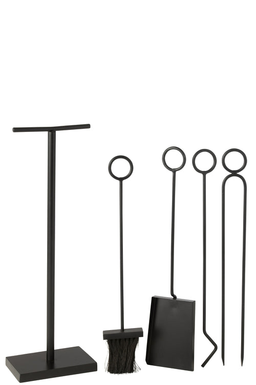 J-Line haardbestek Ring - metaal - zwart - vtwonen shop