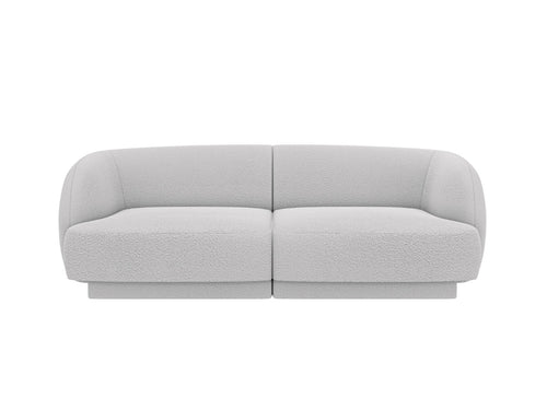 Micadoni Bank Miley 2-zits, boucle lichtgrijs - 90x180x70cm