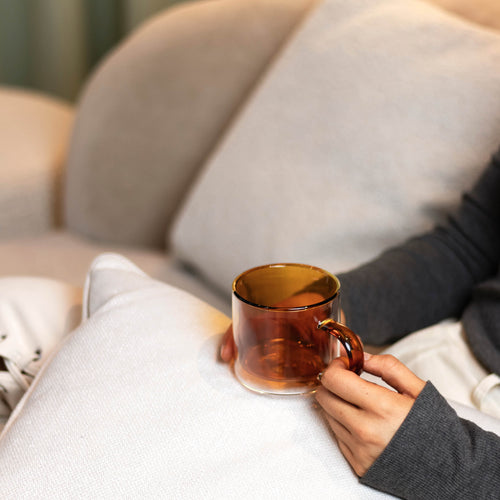 Ona - Beker 27cl dubbelwandig amber Liv - Set van 2 - vtwonen shop