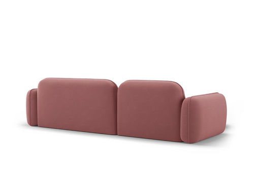 Cosmopolitan Design Modulaire hoekbank links Sydney 4-zits, flueel, zalm - 165x275x70cm