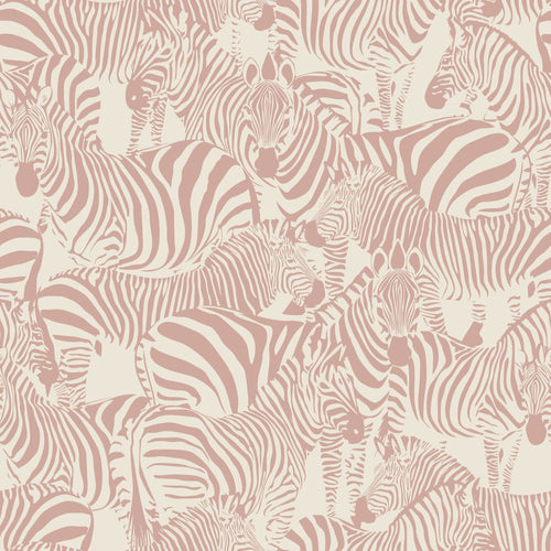 ESTAhome behang zebra's roze - 50 x 900 cm - 132216
