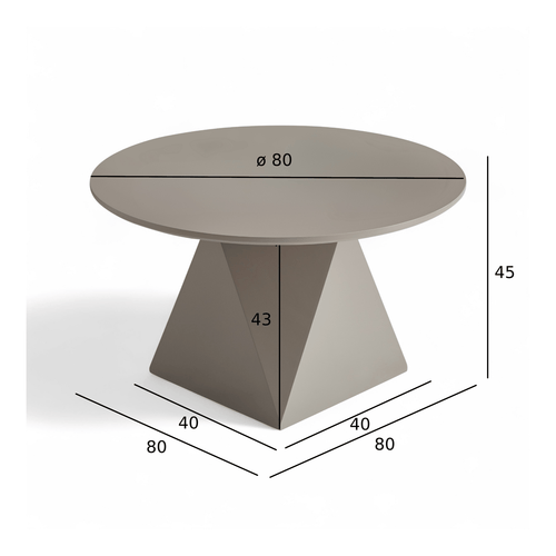 Furnhouse ronde salontafel Aura - Beige - Ø 80 cm