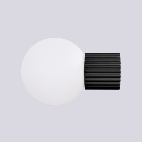 Sollux Lighting Wandlamp HALO zwart IP44 - 12x17x12cm