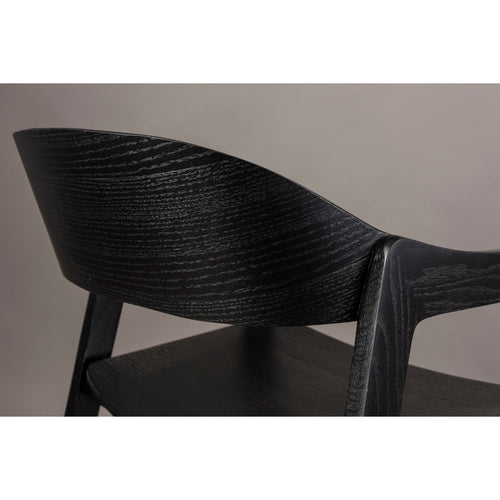 Dutchbone Westlake Eetkamerstoelen armleuning Zwart - Set van 2 - vtwonen shop