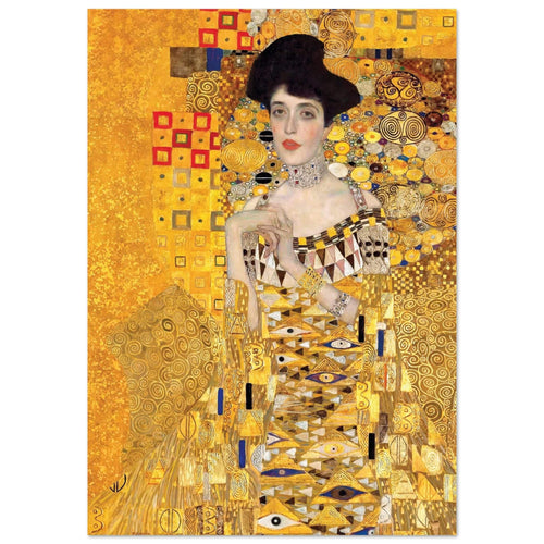 Artfulprints Poster Gustav Klimt - Portrait of Adele Bloch-Bauer I   - A4 21x29.7 cm - Geel