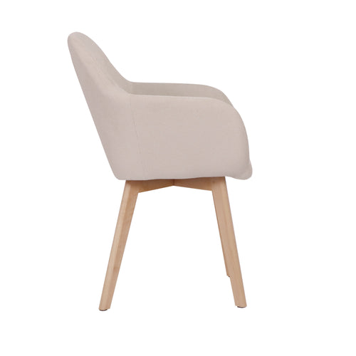 Housecraft Living Yala Eetkamerstoelen Off White/ Gebroken wit - Set van 2