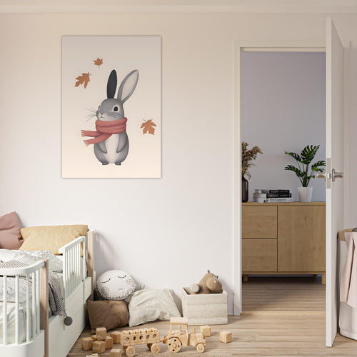 Artfulprints  Konijn met sjaal   poster 70x100 cm - vtwonen shop