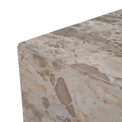 DÉJA Living Salontafel Malax - Vierkant Grijs Marmer - 62x62x35cm