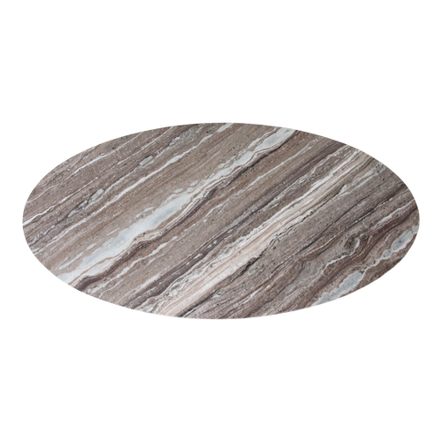 Ovale marmeren salontafel - Fantasy bruin - 120x60x38 cm