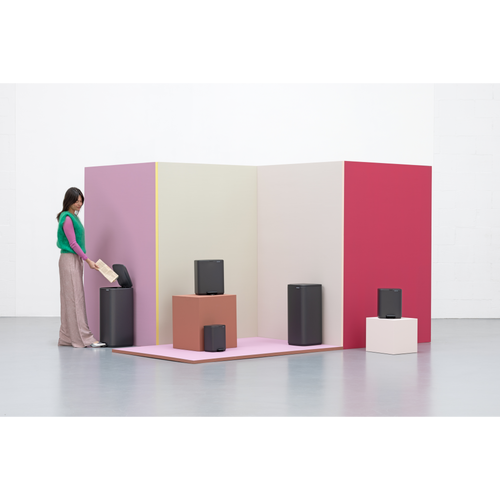 Brabantia Bo Pedaalemmer, 4 liter, stil sluitend, kunststof binnenemmer - Mineral Infinite Grey