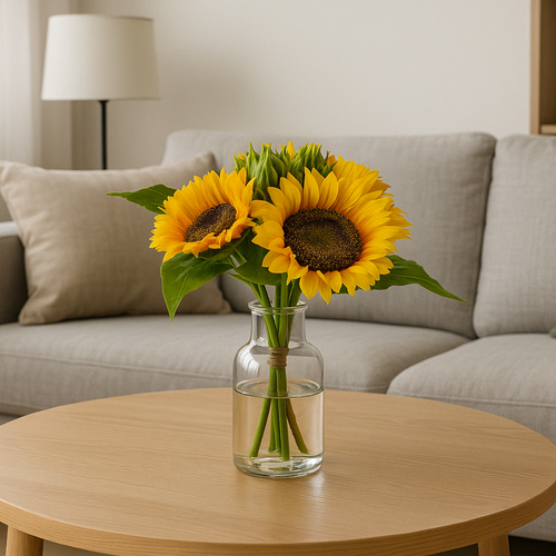 Flourify - Kunstbloem - Zonnebloemenboeket - 35 cm - vtwonen shop