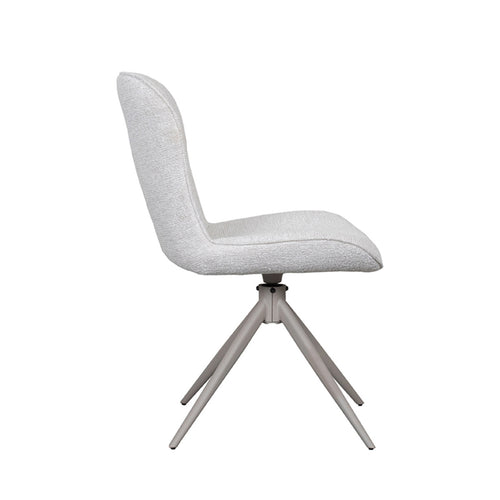 LABEL51 Eetkamerstoel Thorben - Naturel Stof - Draaibaar - Set van 2 - vtwonen shop