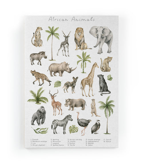 Canvas 60x40 Afdruk Afrikaanse Dieren - vtwonen shop