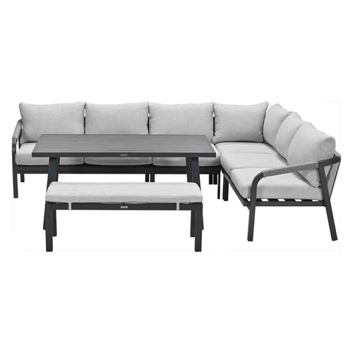 Garden Impressions lounge dining set Tarera donker grijs - 6-delig