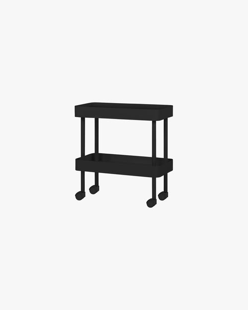 noo.ma Nolle Console 2-tier - metalen console 60x30x57,5 cm, Vulcano Black