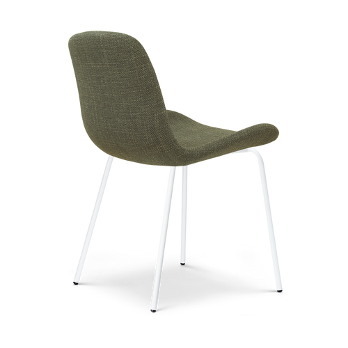 Nolon Nora-Fé eetkamerstoel forestgroen - wit onderstel - vtwonen shop