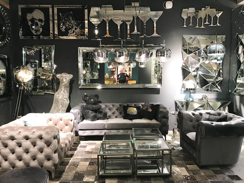 Kare Design Wandfoto spiegel luipaard 80x80cm