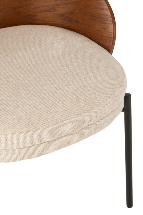 J-Line stoel Lone - multiplex/metaal - bruin/beige