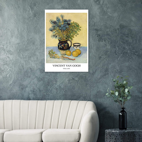 Artfulprints Poster met Lijst Vincent van Gogh - Still life   - A4 21x29.7 cm - Geel