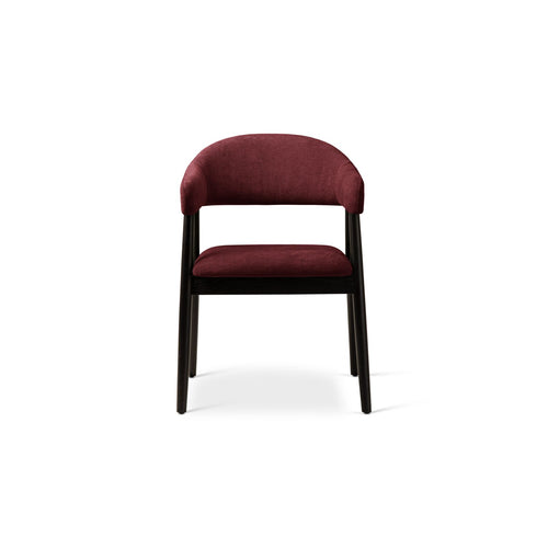 Set van 2 stoelen Adra chenille bordeaux - 59x56x77cm