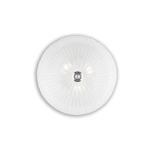 Ideal Lux Shell - 3-lichts plafond- / wandlamp voor binnen, chroom met helder glas, E27