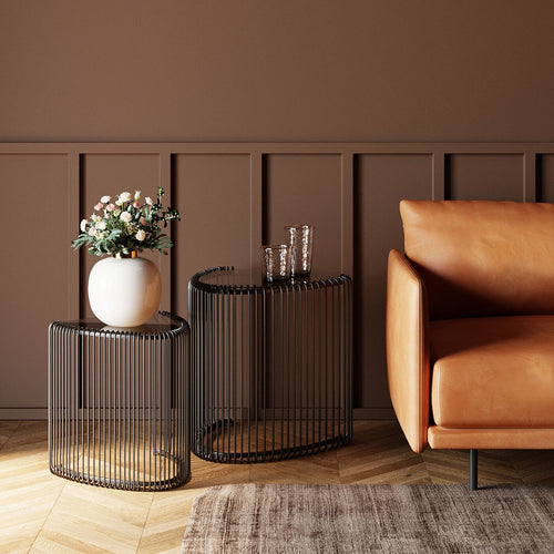 Kare Design Bijzettafel Wire Triangle zwart (2/Set)