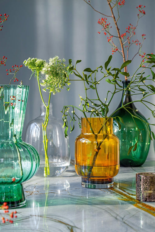 vtwonen Kandelaar - Set van 2 - Glas - Zwart - 10x10cm - vtwonen shop