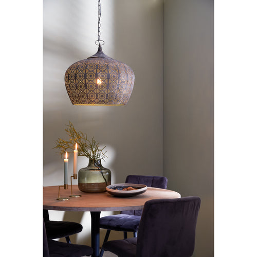 Light & Living hanglamp Emine - bruin - Ø51.5cm