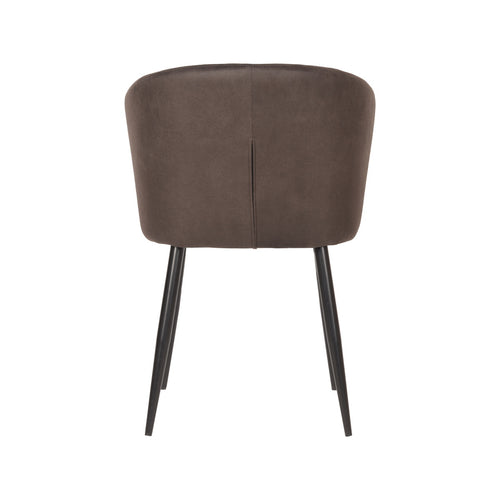 LABEL51 Eetkamerstoel Wave - Antraciet - Zithoogte 50cm - Set van 2