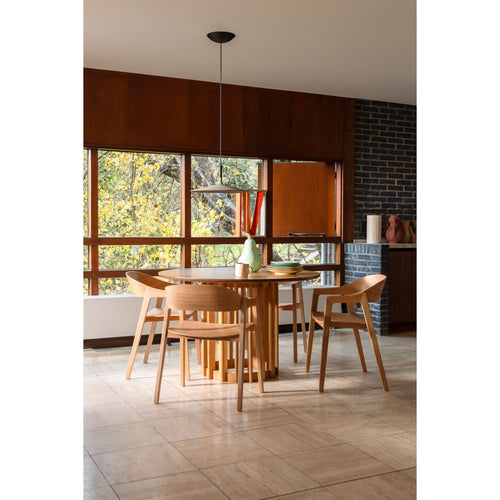 Dutchbone Westlake Eetkamerstoelen armleuning Naturel - Set van 2