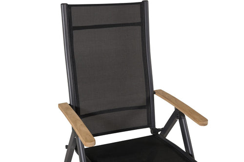 Rebellenclub Tuinstoel Castor - Set van 2 - ZwartÊ