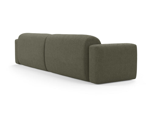 Cosmopolitan Design Modulaire bank Strino 4-zits, structurele stof donker olijfgroen - 98x240x78cm