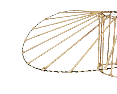 Design Rotan Hanglamp Ø90 cm – Unieke Handgemaakte Plafondlamp van Rotan & Touw – Grote Eyecatcher voor Horeca, Eettafel of Loft – Bohemian en Indu...