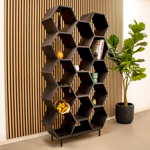 Kick open wandkast Hexagon - Antraciet - vtwonen shop